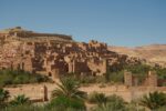 The earthen ksar of Aït Ben Haddou on its hillside above the palm trees