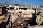 Dye vats of the Chouara leather tannery in the Fes medina
