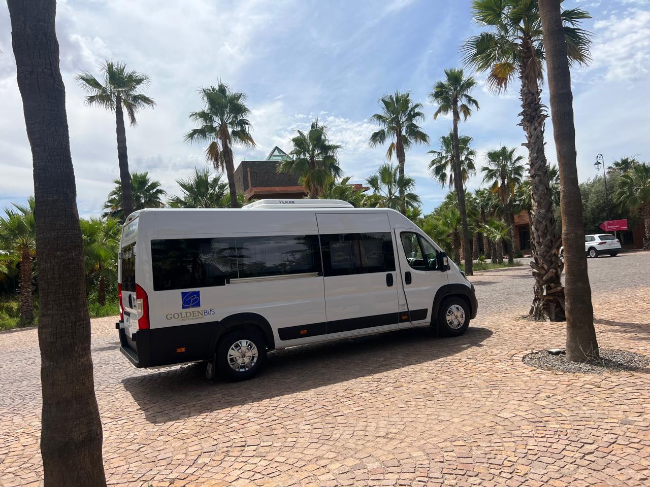 Golden Bus Morocco private van for airport transfers in Agadir