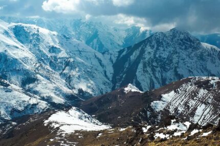 Snow-capped peaks of the High Atlas mountains