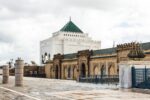 The Mausoleum of Mohammed V with its green roof in Rabat