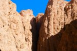 Steep rock walls of the Todra Gorge in southern Morocco